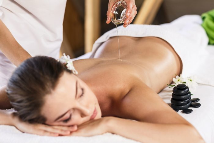 Full body massage with Swiss stone pine oil