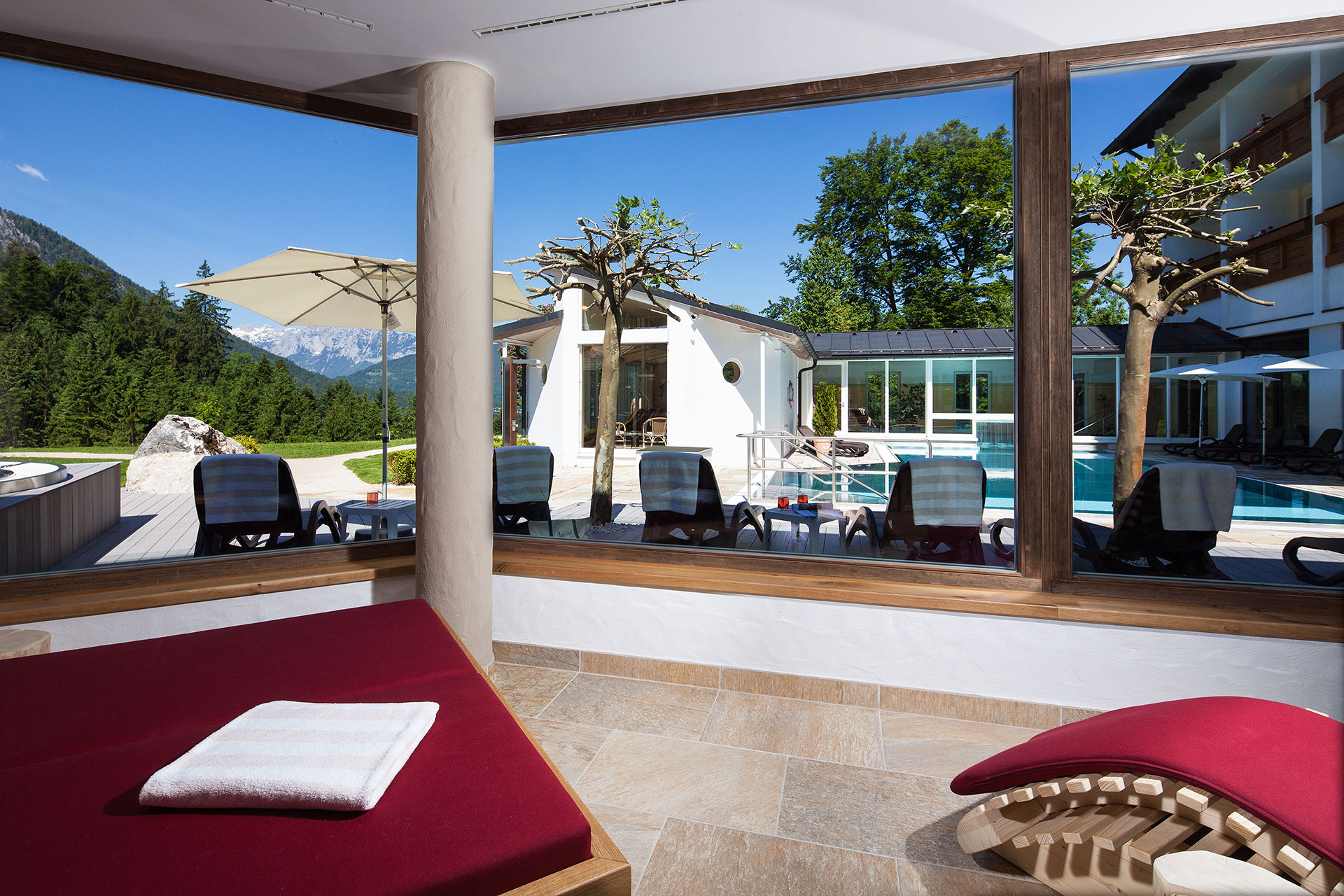 Day spa 3 hotel alpenhof berchtesgaden wellness ruheraum panorama